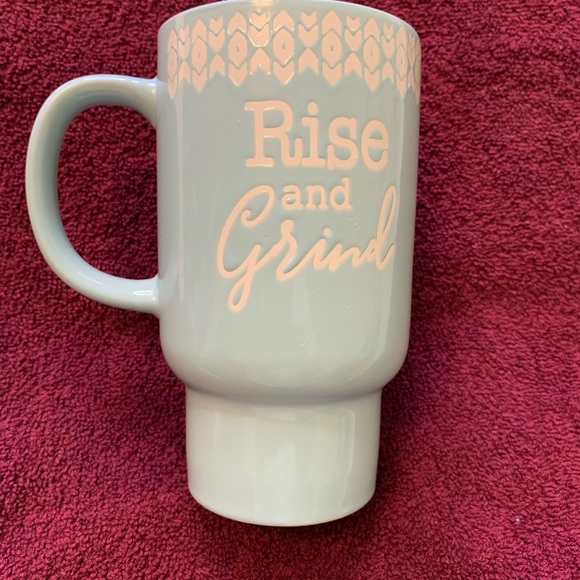 Boston Warehouse Light Blue Mug with White Accents - Picture 1 of 6